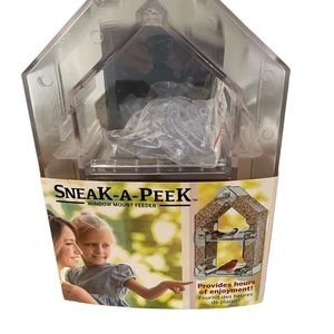 Sneak-a-peak window bird feeder